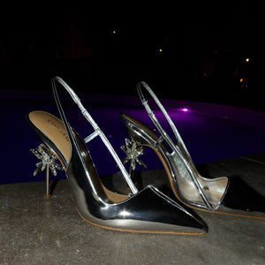 Scarlett Slingback Silver Shoes
