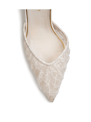 Isabella Lace Pump White Shoes